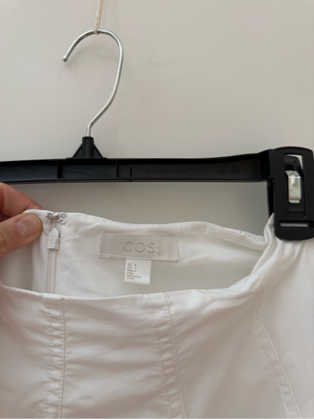 COS White Poplin A-Line Skirt, Size 4 - Picture 3 of 8